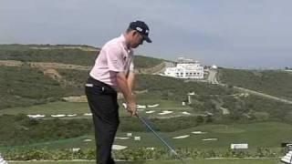 Louis Oosthuizen Golf Swing, Slow motion (Down the Line)