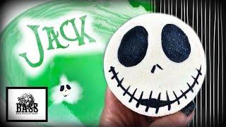 MAMA BASS HANDMADE SOAP - JACK SKELLINGTON Bath Bomb Demo in Jetted Tub *NIGHTMARE BEFORE CHRISTMAS