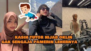 Oklin Fia Tunjukkan Tutorial Hijab Pashmina : Sambil Pamer Aurat