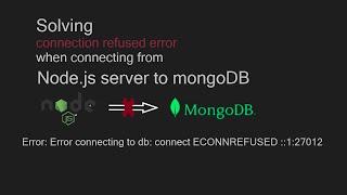 Solving connection refused error when connecting to MongoDB with Node.js