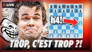 Magnus TROLLE un GM au 1er coup et GAGNE l'avantage en 5 coups !!!!!!