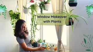 How I decorate my Window with Plants | Window Garden ideas | DIY Window Makeover