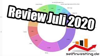 Review Juli 2020 - wie unsere Investments liefen bei selfinvesting.de