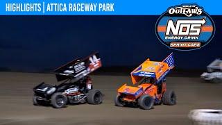 World of Outlaws NOS Energy Drink Sprint Cars | Attica Raceway Park | July 16, 2024 | HIGHLIGHTS