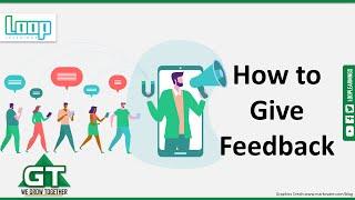 How to Give Feedback