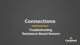 Troubleshooting Resistance-Based Sensors