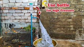 How to make high pressure water from plastic bottle, #pvp #vs #plastic bottle.