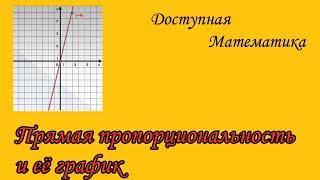 Прямая пропорциональность и её график