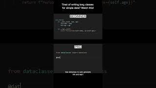 Say Goodbyeto Boilerplate Code with Python DataClass #programming #coding #shorts #trending #python