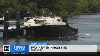 2 injured after Key Biscayne boat fire