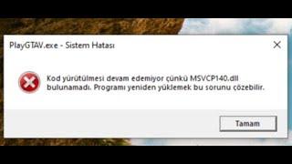 msvcp140.dll hatası çözümü  (yüzde yüz garanti)