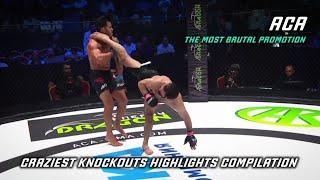 JUST THE CRAZIEST KNOCKOUTS ️ ACA Brutal Promotion - Highlights