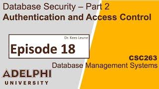 Authentication, Authorization and Access Control in Database Management Systems