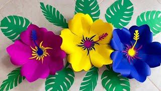 DIY-Flores tropicales de papel / flores hawallanas