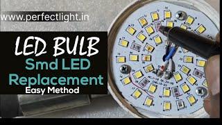 How To Repair DEAD LED Bulb by REPLACING SMD LEDs on the MCPCB Board! #lightrepair #ledbulb