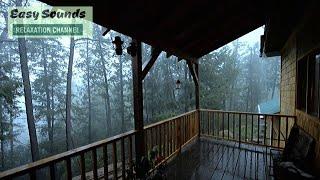 Heavy Rain and Thunder in the Farmhouse-Rain Storm Deep in the FOREST-Sleep-Study-Relax