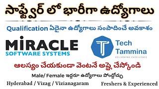 Software Jobs For all qualification students in Hyderabad / Vizag/Vizianagaram for Freshers & Exp.