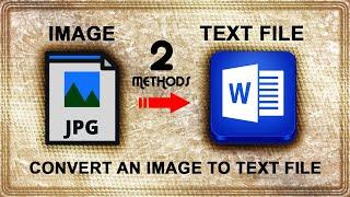 How to Convert an Image to Text File