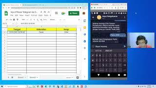 INPUT PENGELUARAN DARI TELEGRAM BOT KE GOOGLE SHEET  [TEASER]