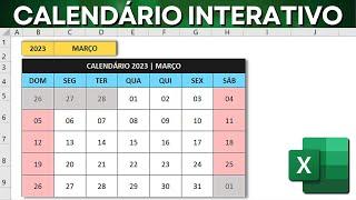 Calendário Dinâmico no Excel | Como Fazer Calendário Automático e Interativo | Baixar Grátis