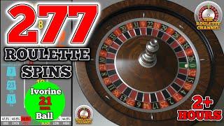 Day 1: 277 Roulette Wheel Spins – 21 mm Ivorine Ball - Both Directions - Grey Scoreboard