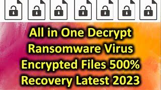 Ransomware Virus Encrypted Files Recovery All in One Decrypt Ransomware Attack Shreyas Solution