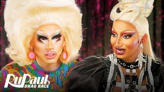 The Pit Stop S16 E10  Trixie Mattel & Angeria Paris VanMicheals Fan Out! | RuPaul’s Drag Race S16