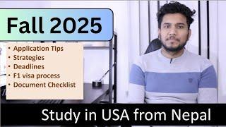 Study in USA Fall 2024: From Nepal to the USA Application - Tips, Deadlines, and Document Essentials