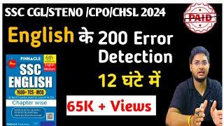 Pinnacle previous year book solution for English Error 1- 200।। SSC CGL/STENO/CPO/CHSL 2024