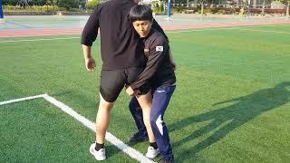 레슬링 기술 100kg 거구 1초면 날아올라