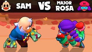 SAM vs MAJOR ROSA | 1 vs 1 | Brawl Stars