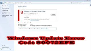 Cara Mengatasi Windows Update Error Code 80072EFE