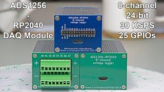 RP2040 + ADS1256 DAQ module with GPIOs