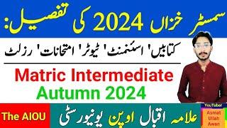 AIOU Autumn 2024 Semester Complete Details | AIOU Matric Intermediate Autumn 2024 Details | The AIOU