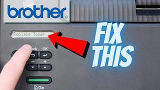 Brother HL L2350DW Replace Toner Error Menu Bypass Settings Fix | Laser Printer Troubleshooting