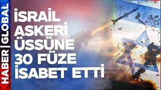 Lübnan Saldırıya Başladı! Bu Kez Hedefi Tutturdular! İsrail Üssüne 30 Roket Düştü