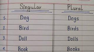 30 Singular And Plural Words In English | Easy Singular And Plural Words