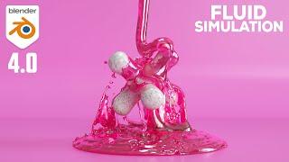 Sticky Liquid Fluid Simulation Blender 4.0 | Blender Water Simulation