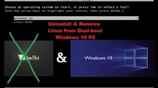 Uninstall and Remove Linux from Dual-Boot Windows 10
