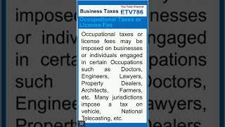 Business Taxes/28/Occupational Tax or License Fee