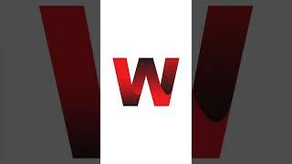 W letter logo design create in Adobe illustrator #shorts #initial  #wlogo  #adobeillustrator