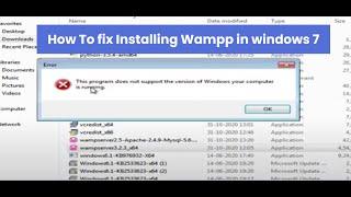 how to install wamp in windows 7 and possible fix for installing wamp