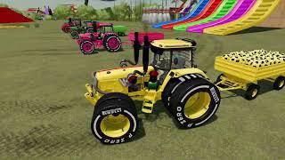 New Haba Ball Slides and Big Popcorn Machines - Strong tractors to transport new mods on Farming 22