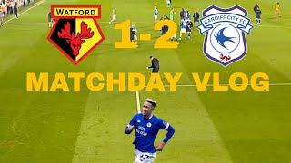 AWAY END LIMBS AS CALLUM ROBINSON SILENCES VICARAGE ROAD! Watford 1-2 Cardiff City Matchday Vlog!