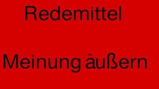 Wie kann man seine Meinung äußern? | Redemittel für die Äußerung der Meinung.