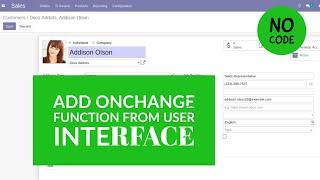 Add Onchange Function From User Interface In Odoo