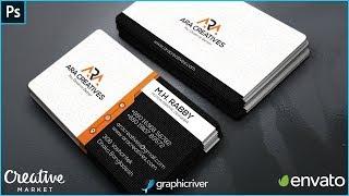 100% Perfect Business Card Design For Graphicriver And Creative Market - Adobe Photoshop CC