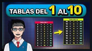 TABLAS DEL 1 AL 10 Para Principiantes (MEMORIZA LAS TABLAS)