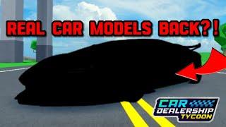 REAL CAR MODELS ARE BACK IN Car Dealership tycoon?!  | Mird CDT