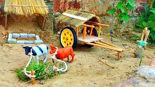 Most creative Diy Mini Bullock cart Science project and making mini water pump science project